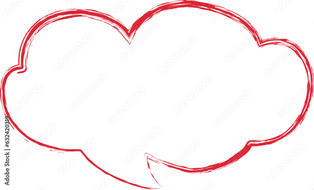 Aufkleber Vector speech bubble icon red color