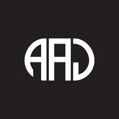 AAJ letter technology logo design on black background. AAJ creative initials letter IT logo concept. AAJ setting shape design
