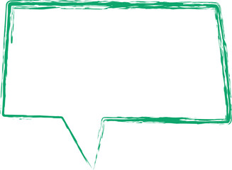 Vector line speech bubble icon green color