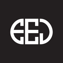 EEJ letter technology logo design on black background. EEJ creative initials letter IT logo concept. EEJ setting shape design
