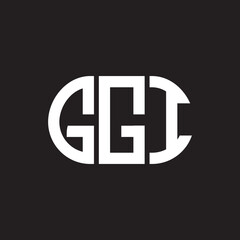 GGI letter technology logo design on black background. GGI creative initials letter IT logo concept. GGI setting shape design
