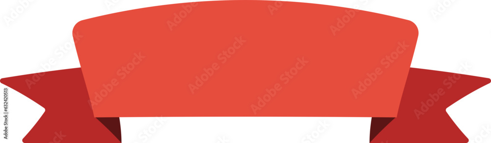 Aufkleber vector red ribbon banner with place for text