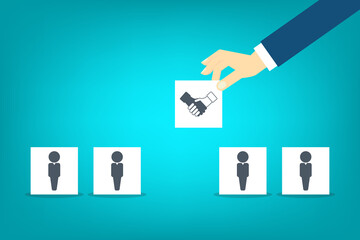 Business teamwork, partnership, agreement, cooperation and contract concept.