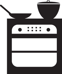 Vector stove icon cooking, symbol logo template 
