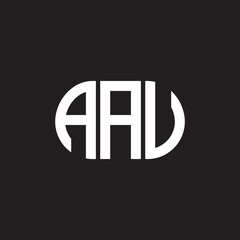 AAU letter technology logo design on black background. AAU creative initials letter IT logo concept. AAU setting shape design
