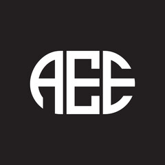 AEE letter technology logo design on black background. AEE creative initials letter IT logo concept. AEE setting shape design
