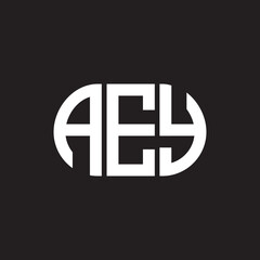 AEY letter technology logo design on black background. AEY creative initials letter IT logo concept. AEY setting shape design
