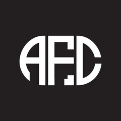 AFC letter technology logo design on black background. AFC creative initials letter IT logo concept. AFC setting shape design
