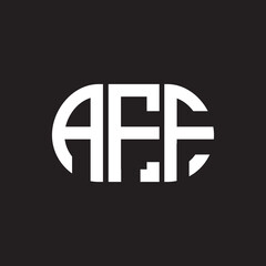 Obraz premium AFE letter technology logo design on black background. AFE creative initials letter IT logo concept. AFE setting shape design 