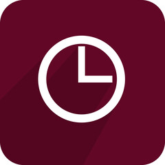 Vector clock icon, symbol logo template on button