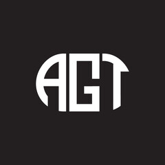 AGT letter technology logo design on black background. AGT creative initials letter IT logo concept. AGT setting shape design
