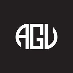 AGV letter technology logo design on black background. AGV creative initials letter IT logo concept. AGV setting shape design
