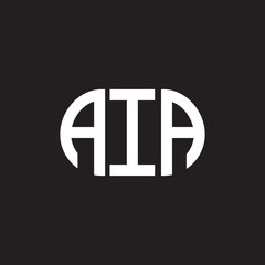 AIA letter technology logo design on black background. AIA creative initials letter IT logo concept. AIA setting shape design
