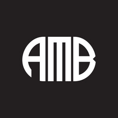 AMB letter technology logo design on black background. AMB creative initials letter IT logo concept. AMB setting shape design
