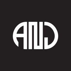 ANU letter technology logo design on black background. ANU creative initials letter IT logo concept. ANU setting shape design
