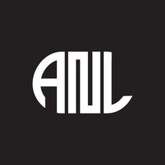 ANL letter technology logo design on black background. ANL creative initials letter IT logo concept. ANL setting shape design
