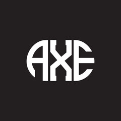 AXE letter logo design on black background. AXE creative initials letter logo concept. AXE letter design.	
