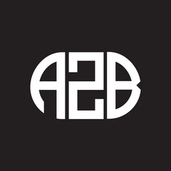 Obraz premium AZB letter logo design on white background. AZB creative initials letter logo concept. AZB letter design. 