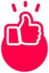 Vector Press the like button, Thumbs up red labels, tags ribbons stickers creative design, Best price