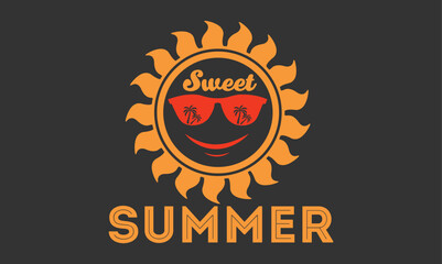 Fototapeta na wymiar Sweet Summer T-Shirt Design