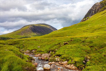 Fototapeta na wymiar Glencoe and the Scottish Highlands landscape