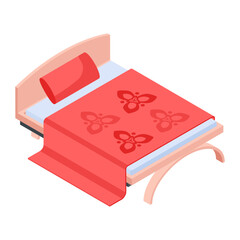 Pack of Modern Bedrooms Isometric Icons  

