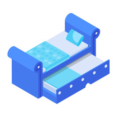 Pack of Modern Bedrooms Isometric Icons  

