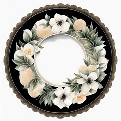 frame with frangipani flowers