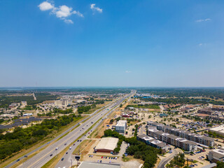 Aerial photo iInterstate 35 Denton Texas
