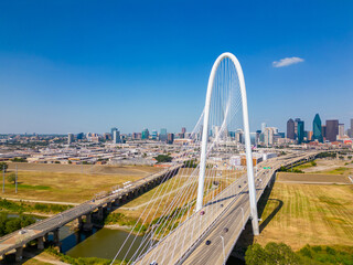 Aerial photo Margaret Hunt Hill Bridge Dallas Texas