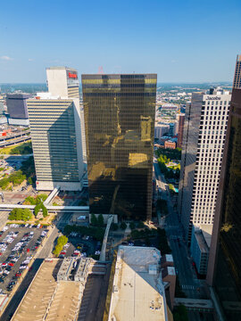 Aerial photo Bryan Tower Downtown Dallas Texas