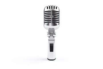 Fototapeta premium Microphone on a white background