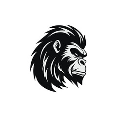 simple gorilla wild animal esport gaming team logo vector illustration template design