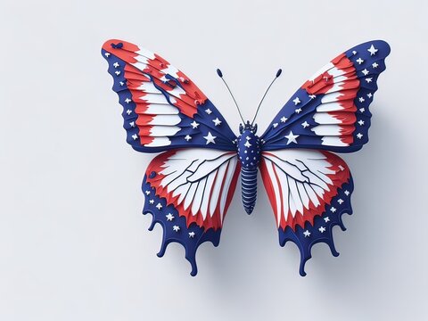 Sailor butterfly american flag