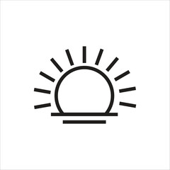 sunrise vector icon line template