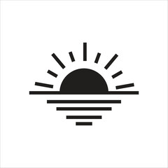 sunrise vector icon line template