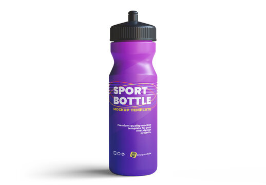 Plastic Sports Bottle Mockup