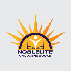 A kids book cover design, Nobleite book logo