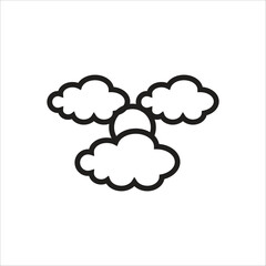 Obraz premium partly cloudy vector icon line template