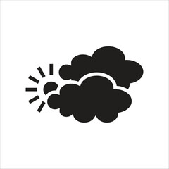 partly cloudy vector icon line template