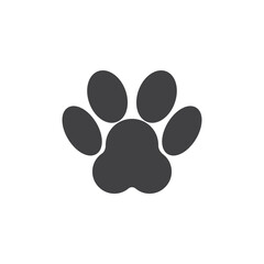 Pet paw print vector icon