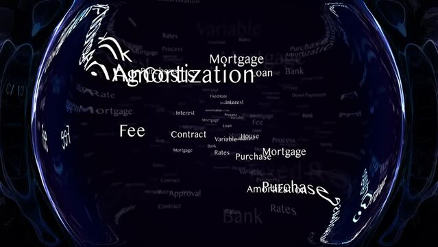 MORTGAGE Keywords Animation, Background, Loop, 4k
