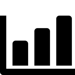 bar chart black solid icon