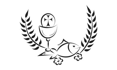 Christian Symbol design for print or use as poster, card, flyer, sticker, tattoo or T Shirt