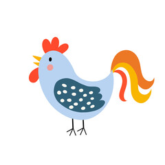 
Colorful cute chicken cartoon hand drawn. Seamless pattern.