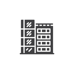 Modern office building vector icon