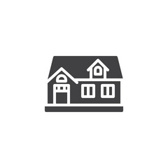 Town house cottage vector icon