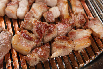 korean style beef pork bbq meat 