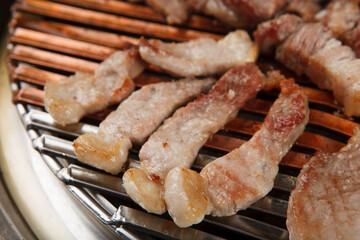 korean style beef pork bbq meat 
