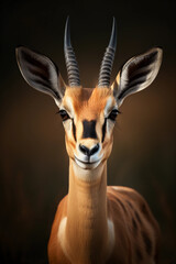 Thompson's Gazelle in the Savannah Showing its Grace. Majestic Portrait. Wildlife Animal. Generative ai